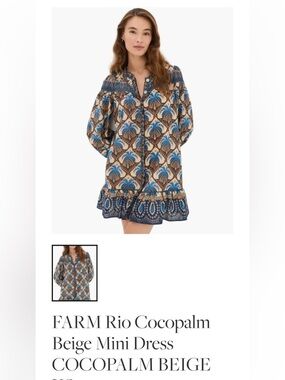 FARM Rio | Dresses | Nwot Anthropologie Farm Rio Frutas Linen Mini Dress Xl  | Poshmark